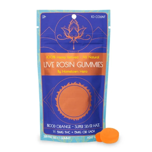 Blood Orange SSH – Delta-9 5mg Live Rosin Gummies + CBD