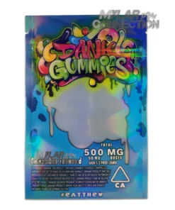 DANK GUMMIES NAVY BLUE EDIBLES MYLAR BAG 500MG