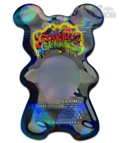 DANK GUMMIES BEAR SHAPED EDIBLES MYLAR BAG 500MG