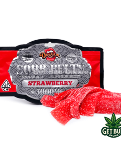 Devour Edibles Sour Belts – Strawberry 3000mg